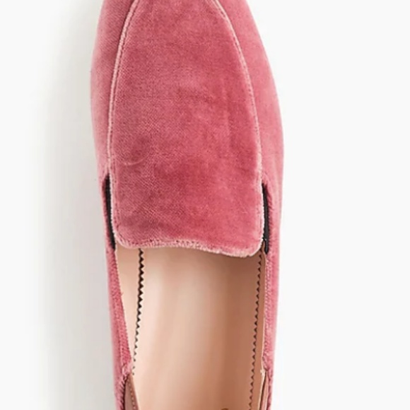 New JCrew Convertible Smoking Slippers Pink Velvet - Picture 2 of 3